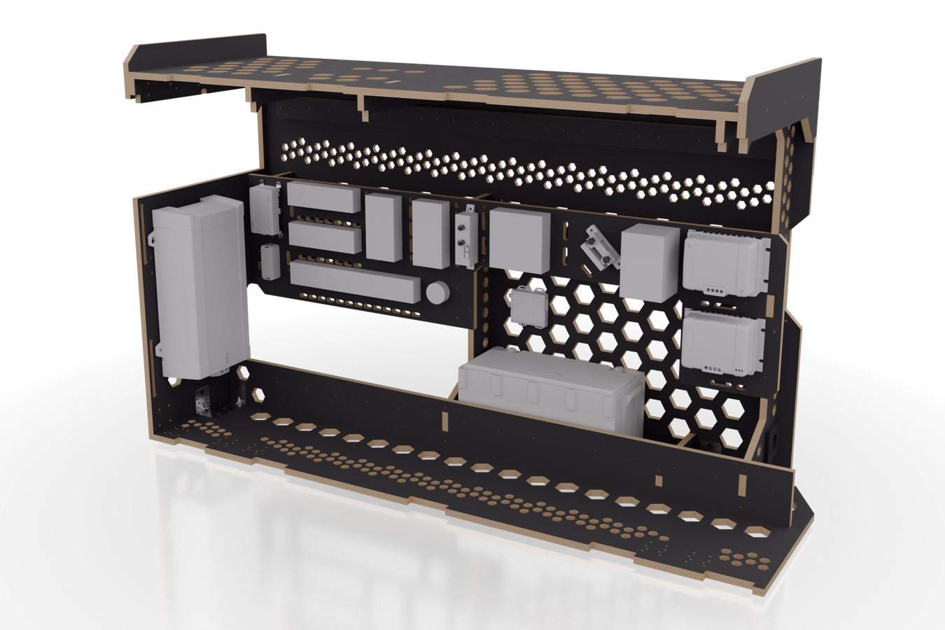 CAD-Render — Installationsraum Elektrik im Heckmodul